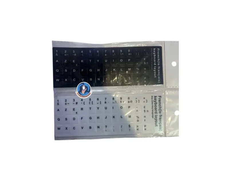 Autocollant disposition des lettres clavier français