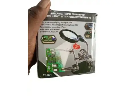 TE-801Multi-function Table Magnifying glass, PCB Soldering iron Stand Holder