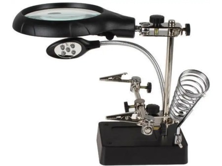 TE-800 Multi-function Table Magnifying glass, PCB Soldering iron Stand Holder