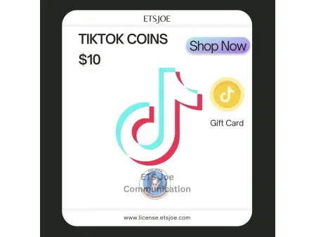 TikTok Coins(Pièce) Carte cadeau de 10$