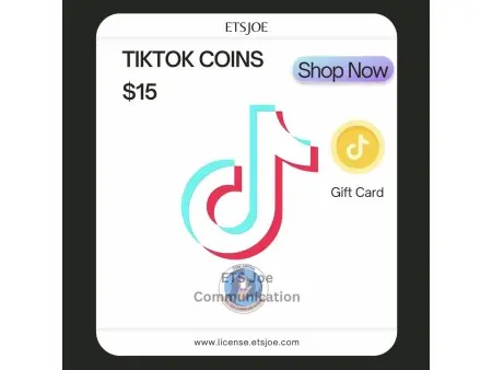 TikTok Coins(Pièce) Carte cadeau de 15$