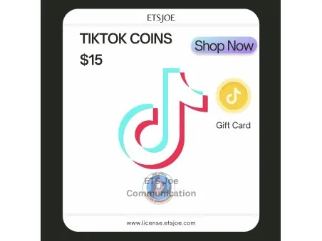 TikTok Coins(Pièce) Carte cadeau de 15$