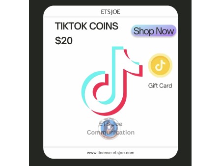 TikTok Coins(Pièce) Carte cadeau de 20$
