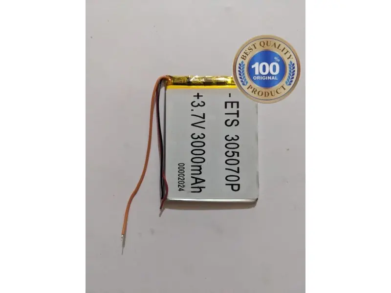 BATTERY 305070P CHINA 3000 mAh 3 wire